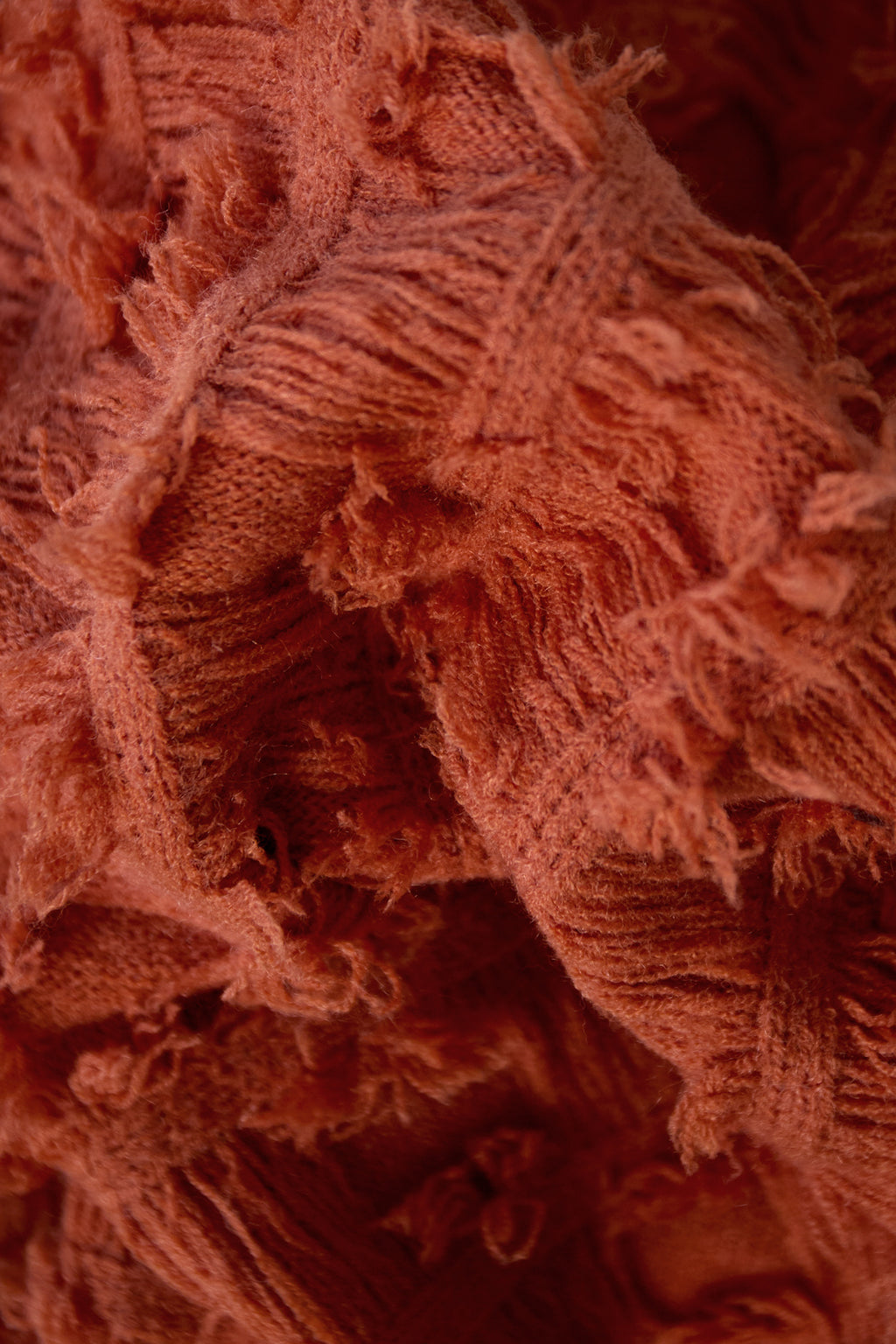 V sweater with fringes