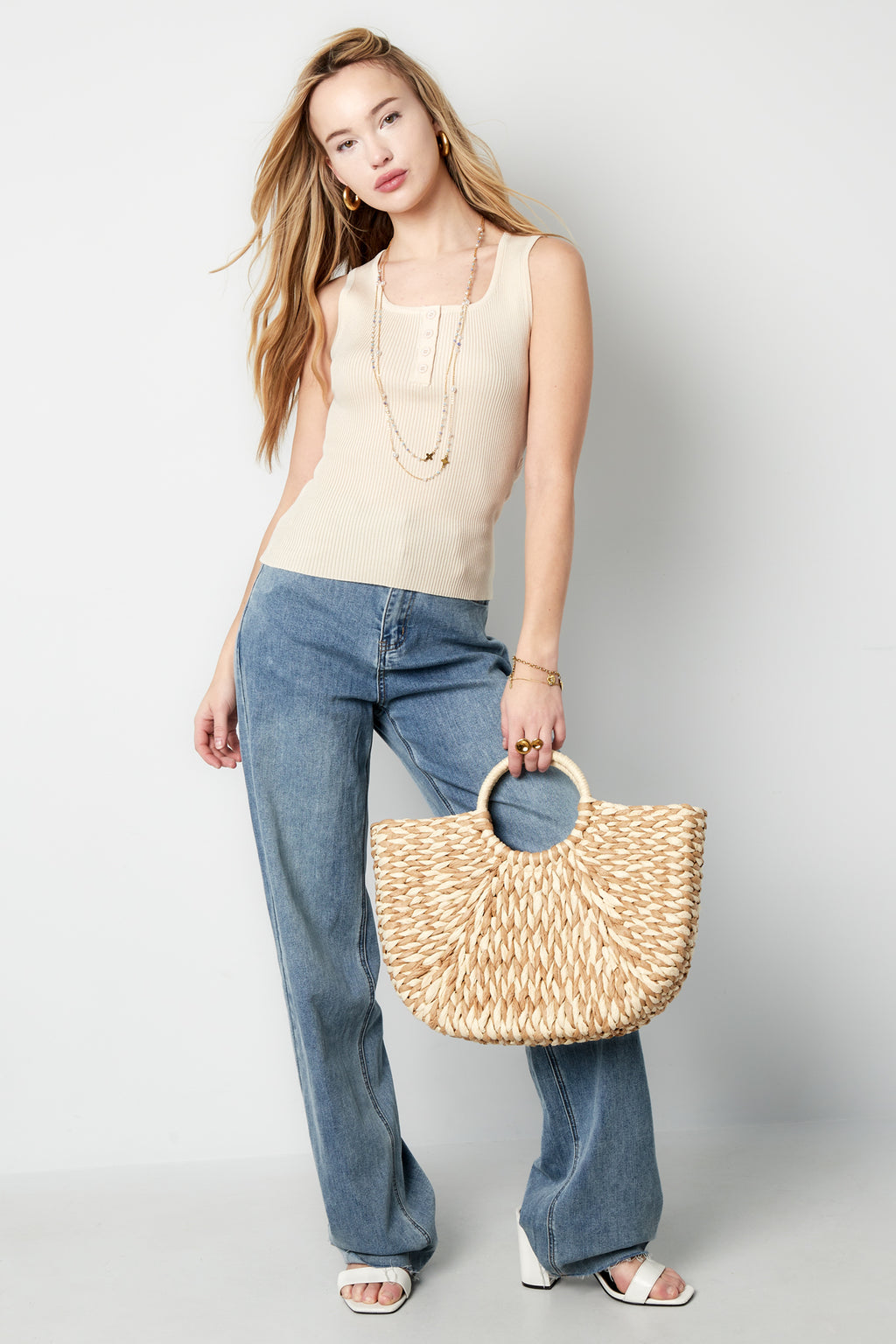 The Ribbed Button Top SERAMODE
