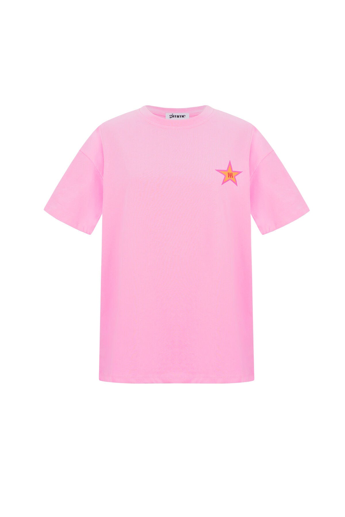 Cotton Women's T-shirt Casual Star Embroidery