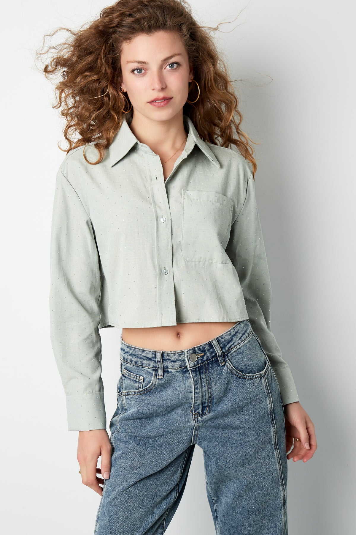 The Cropped Button Blouse SERAMODE