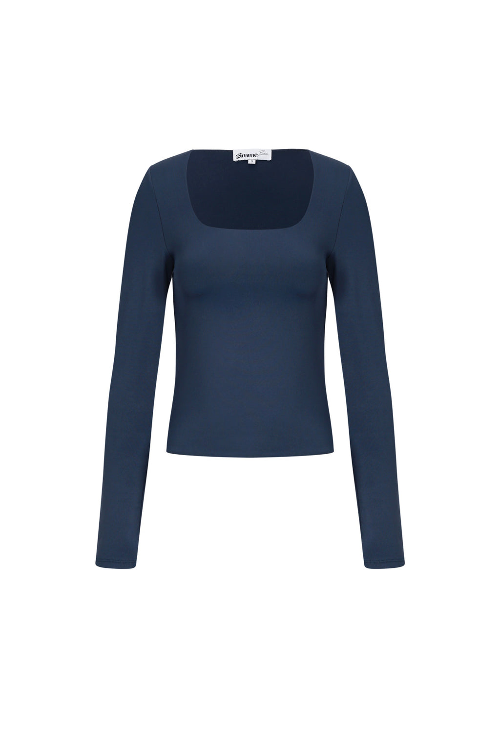 Knitted Nylon Women's Long Sleeve Top Basic Solid Color