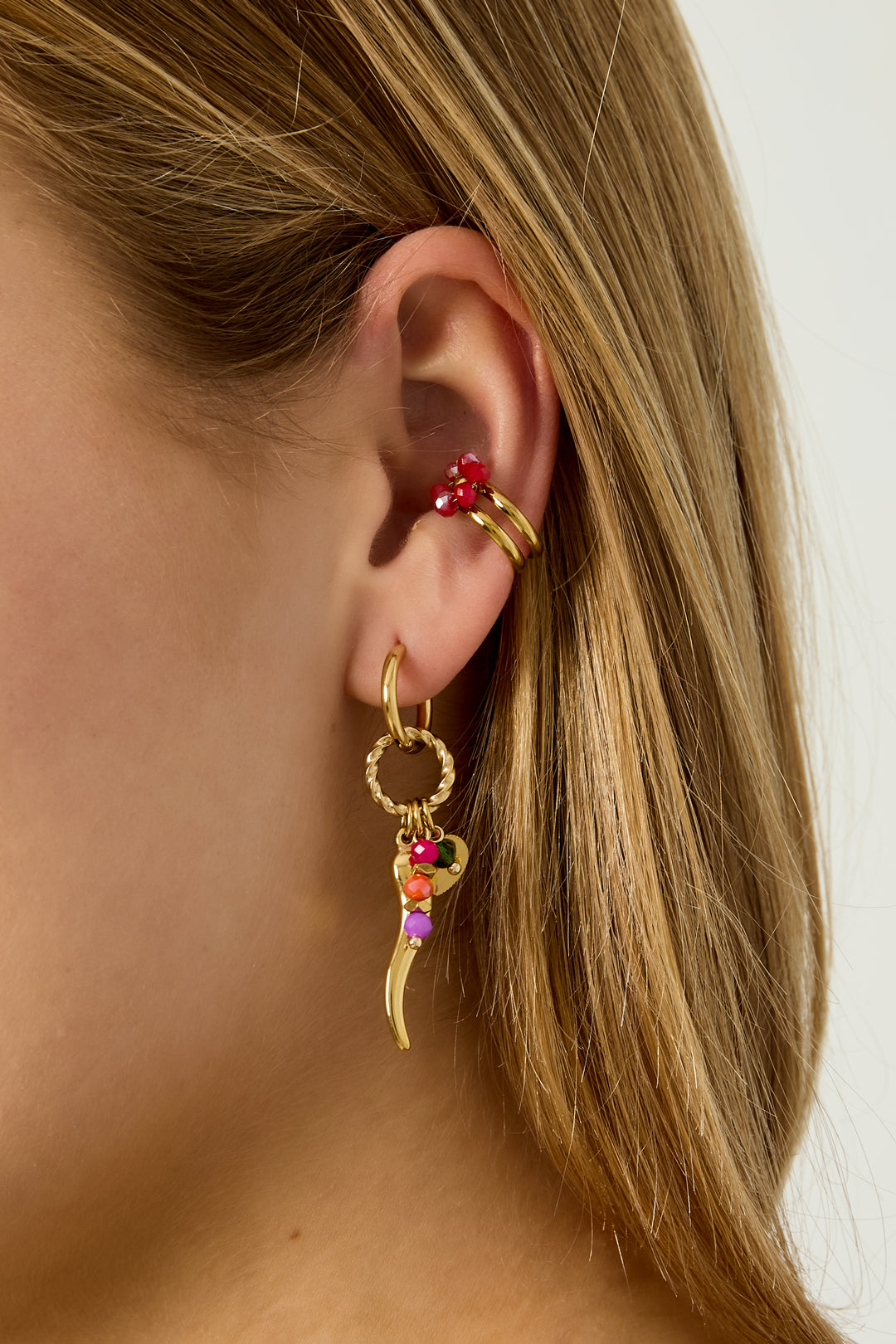 Stainless Steel Ear Cuffs Flower Casual Daily Simple Series Women's jewelry