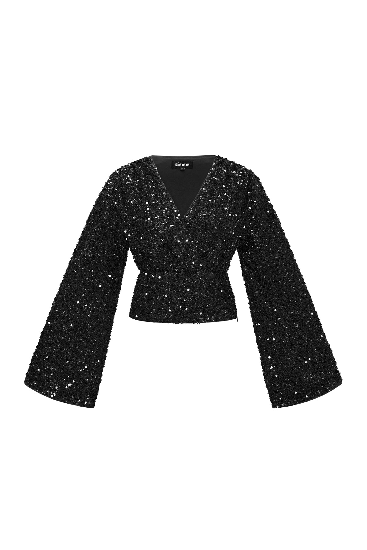 Woven Polyester Fiber Women's Long Sleeve Tops 2-piece Set Sequins