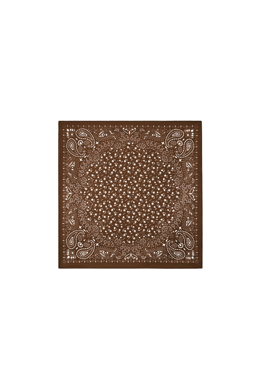 Bruine paisley bandana sjaal van polyester met klassiek motief