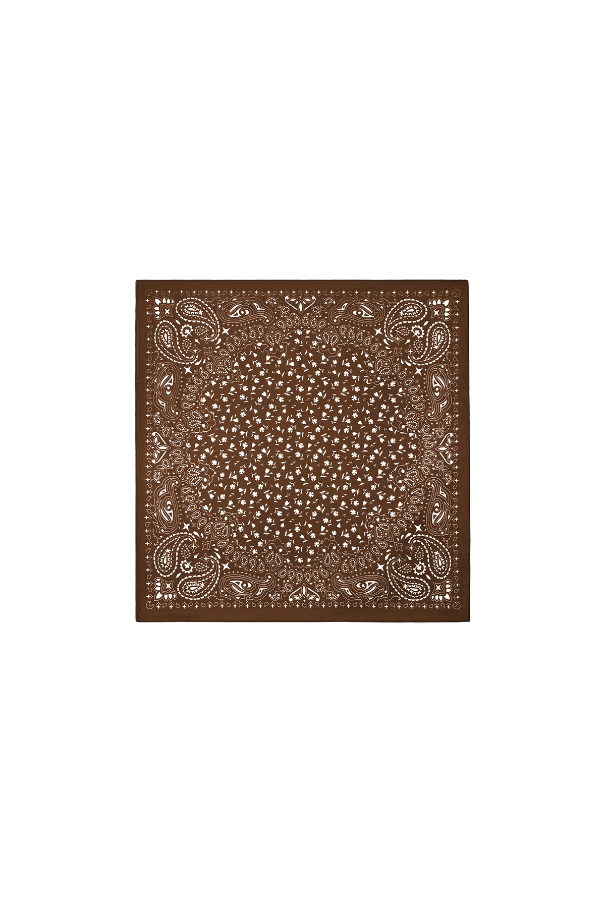 Bruine paisley bandana sjaal van polyester met klassiek motief
