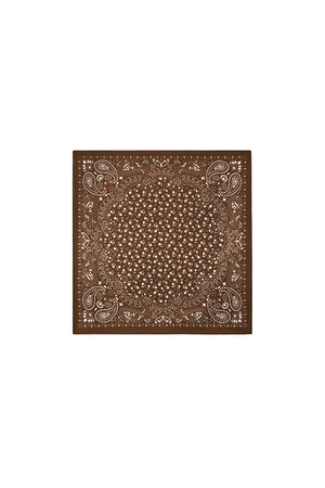 Bruine paisley bandana sjaal van polyester met klassiek motief
