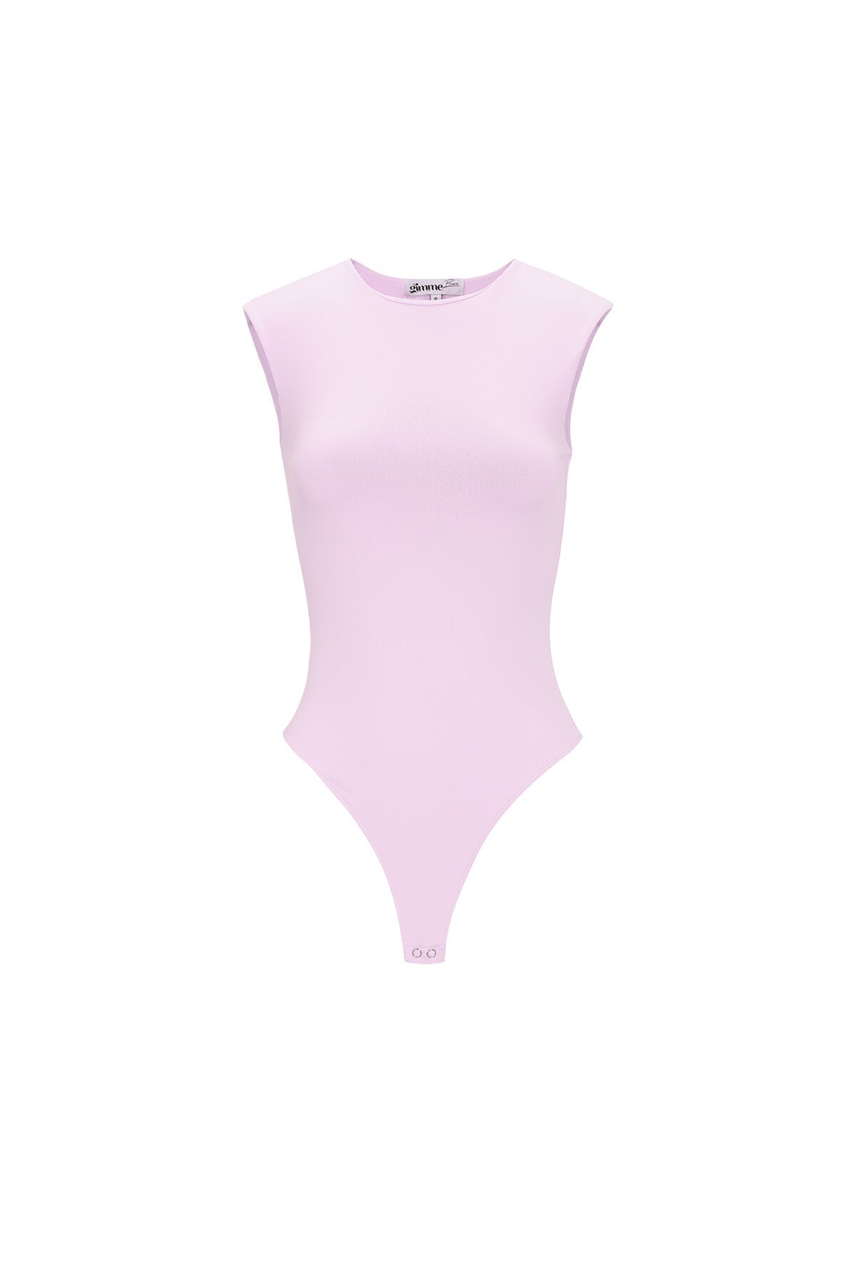 Lila gebreide shapewear body van nylon met mouwloze snit