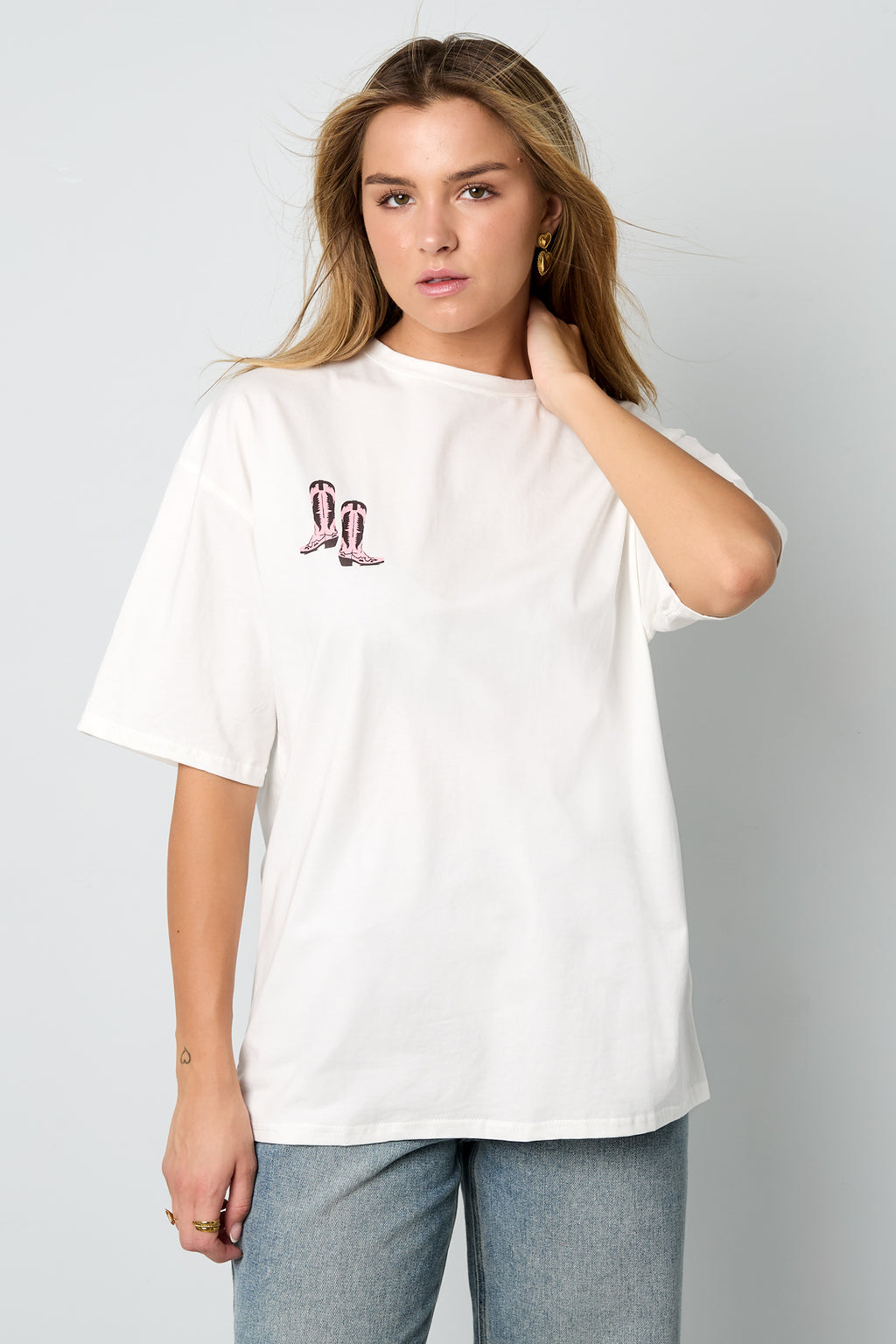 Cotton Knitted Women's T-shirt Casual Cartoon