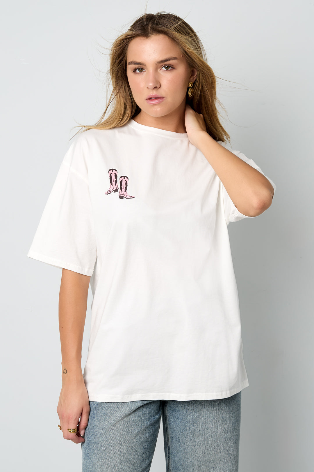 Cotton Knitted Women's T-shirt Casual Cartoon
