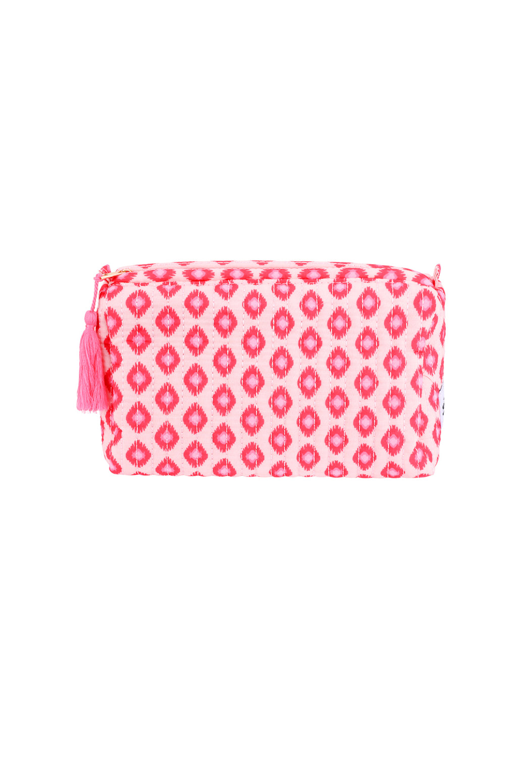 Roze make-up tas polyester retro diamond patroon medium