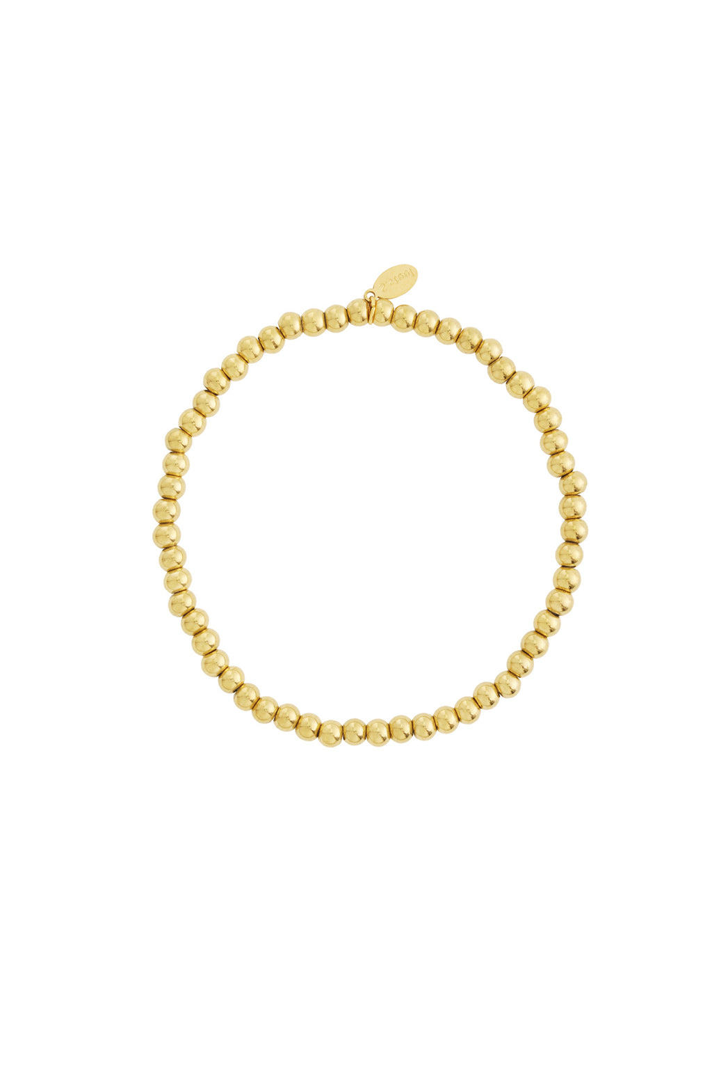 Gouden kralen armband van roestvrij staal met 4mm bolletjes