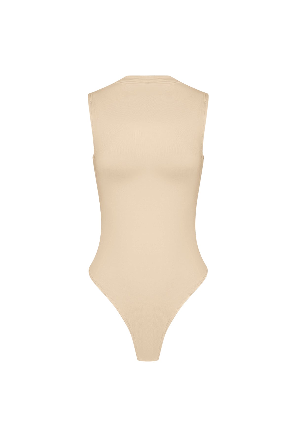Stretch Knit Women's Bodysuit High Neck Minimalist Design