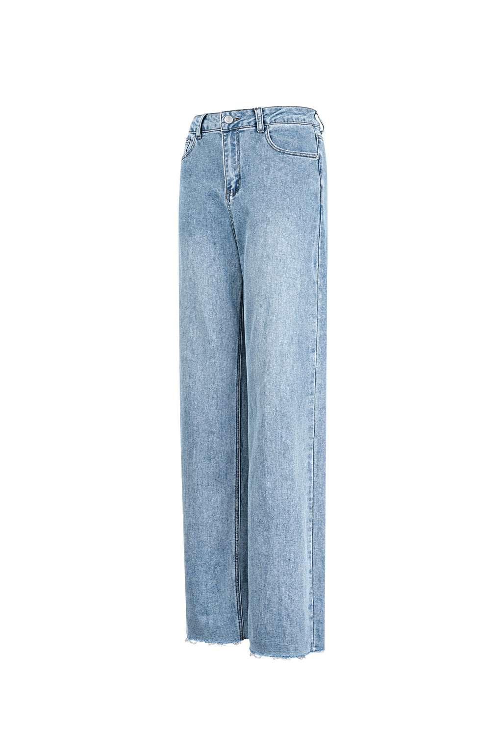 Cotton Woven Women's Straight Leg Pants Casual Solid Color