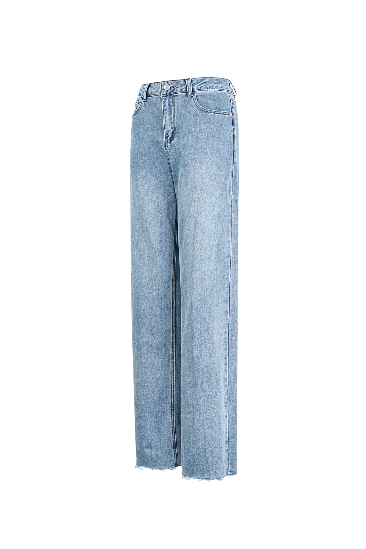 Cotton Woven Women's Straight Leg Pants Casual Solid Color