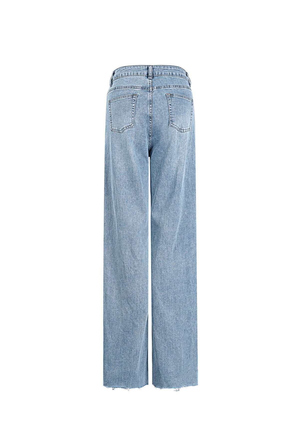 Cotton Woven Women's Straight Leg Pants Casual Solid Color