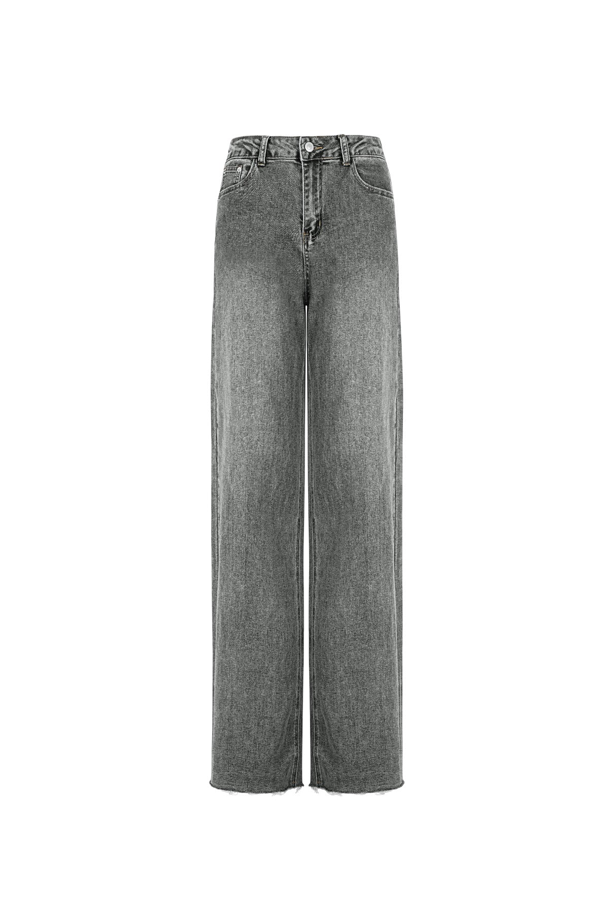 Cotton Woven Women's Straight Leg Pants Casual Solid Color