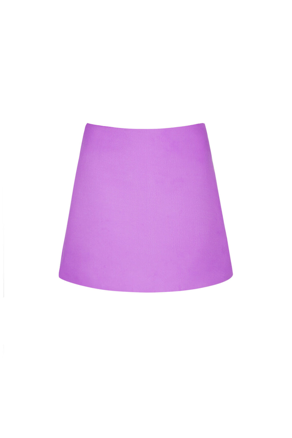 Paarse polyester mini rok stretch a-lijn elastische band
