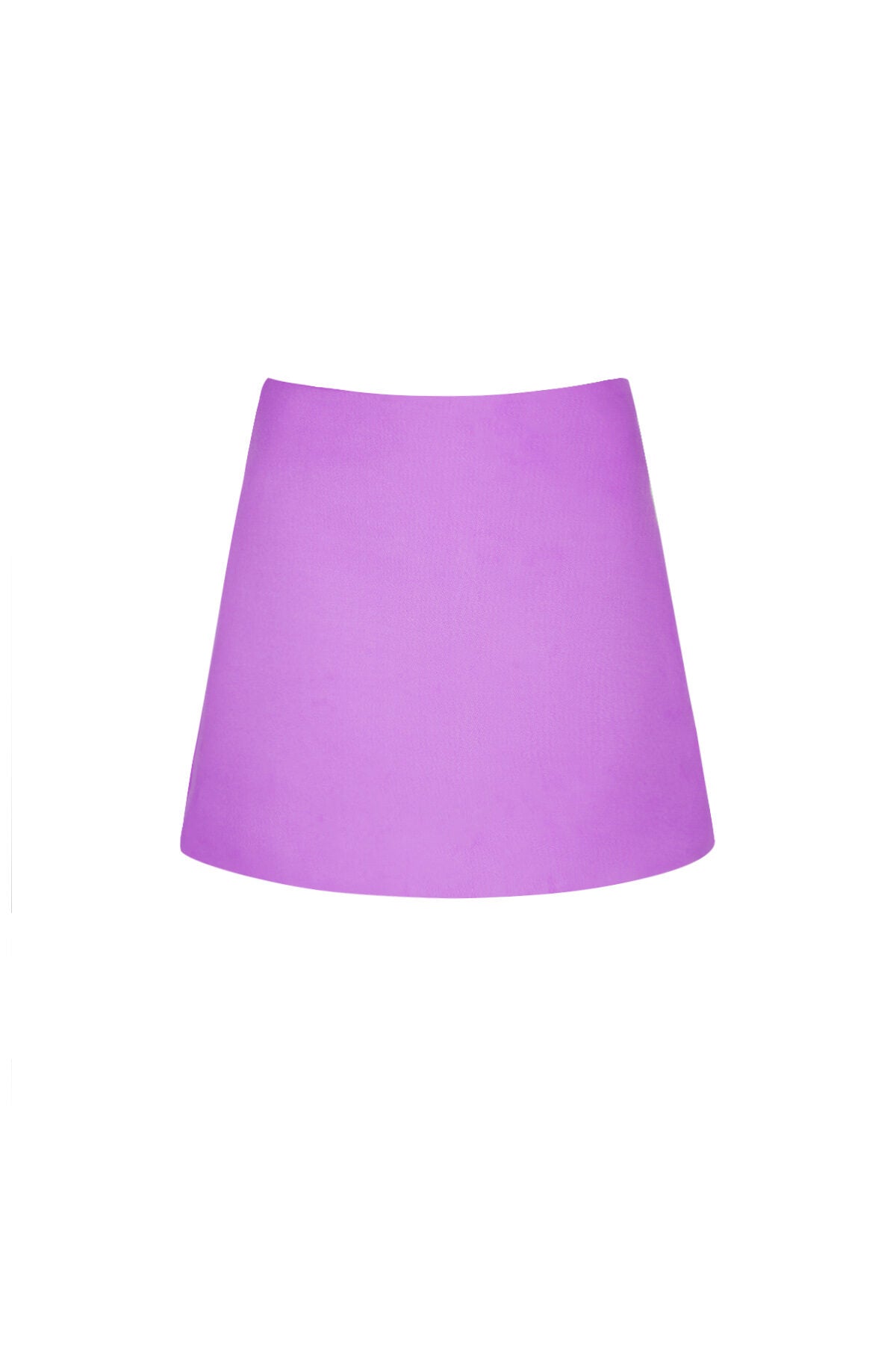 Paarse polyester mini rok stretch a-lijn elastische band