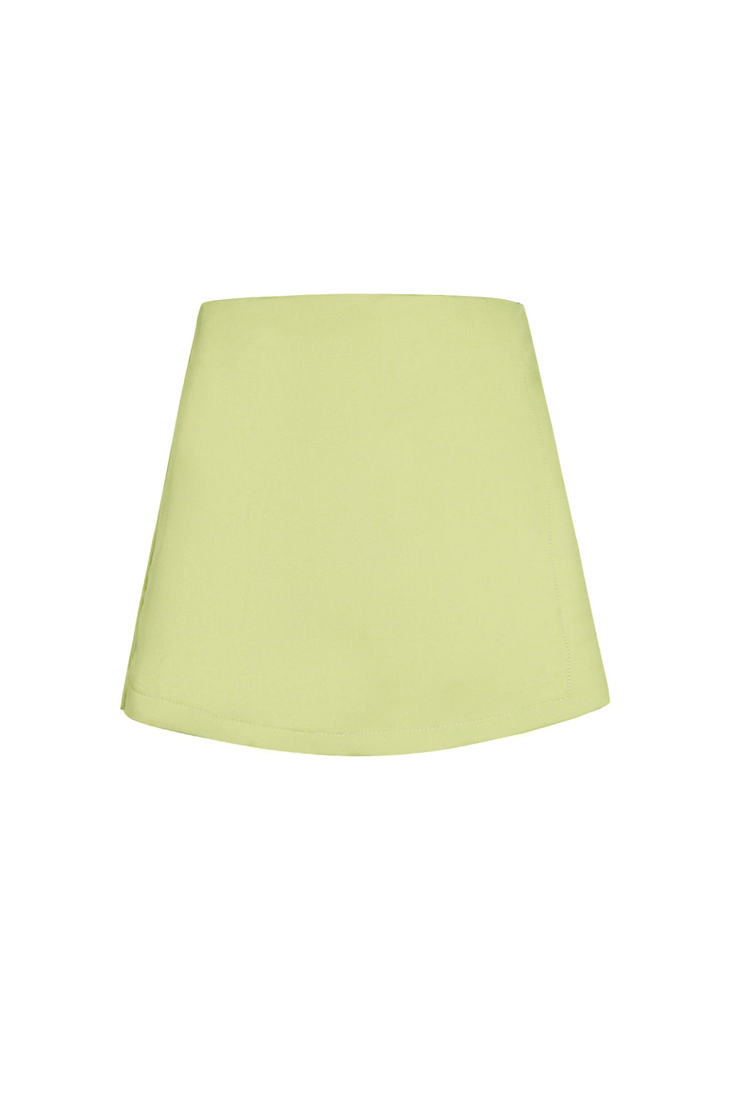 Groene asymmetrische mini rok van polyester met scheve zoom
