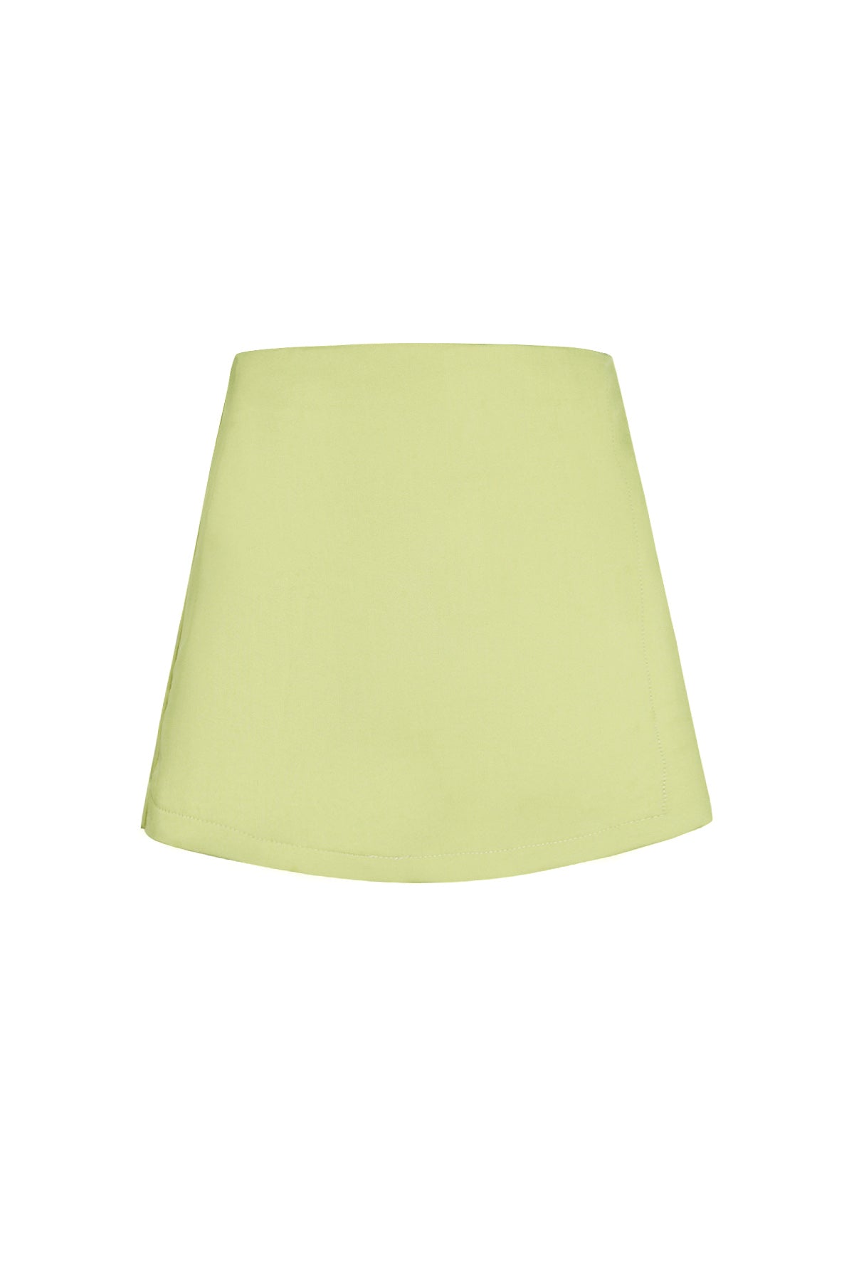 Groene asymmetrische mini rok van polyester met scheve zoom