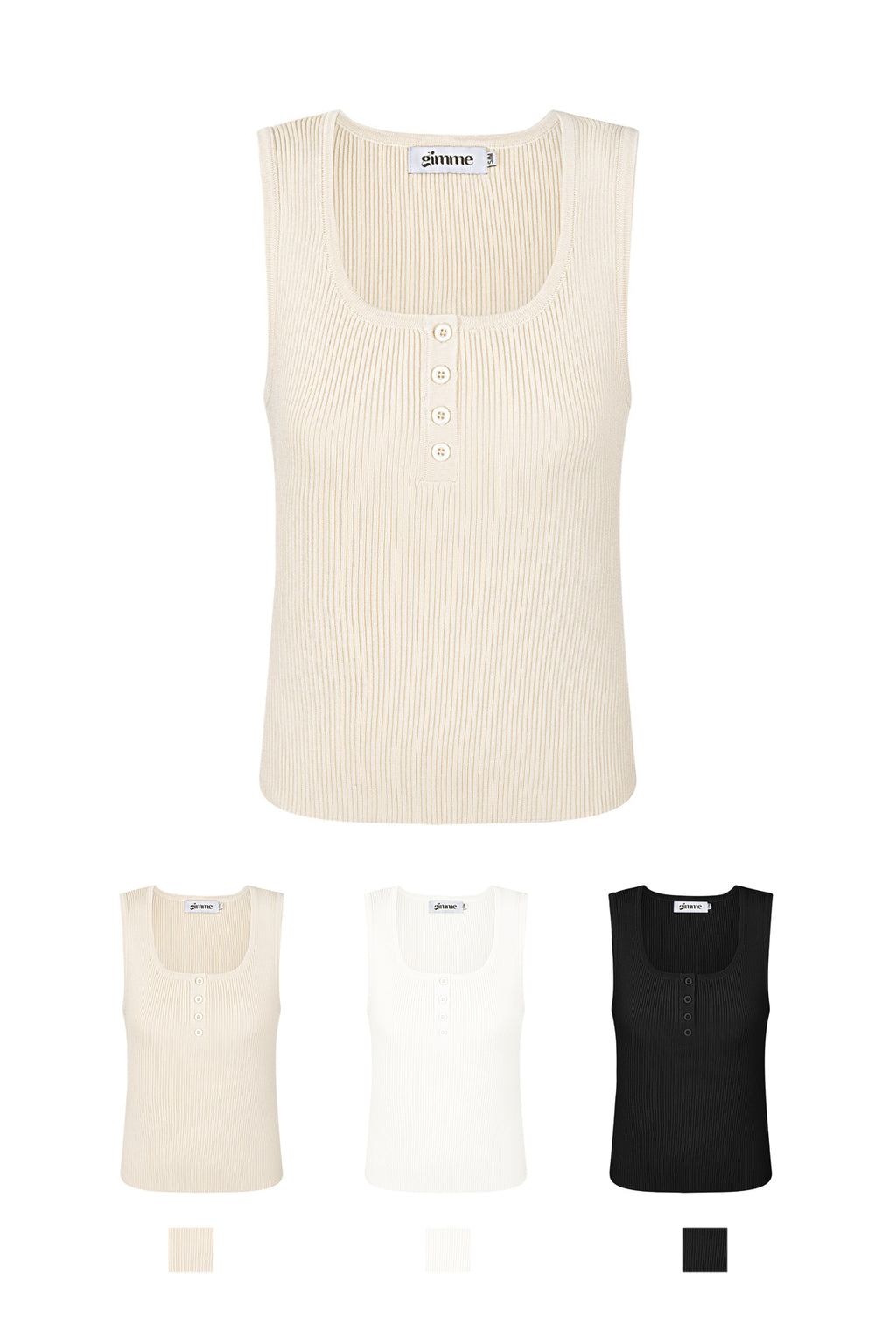 The Ribbed Button Top SERAMODE