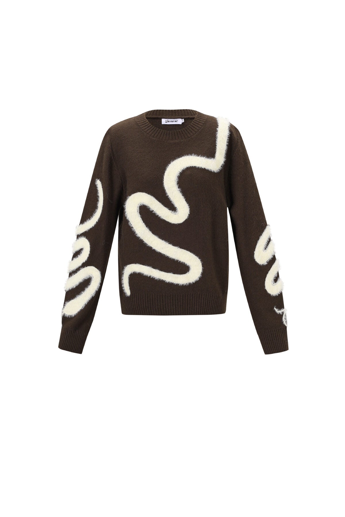 Knitted Polyester Fiber Women's Knit Sweaters Casual Color Clash