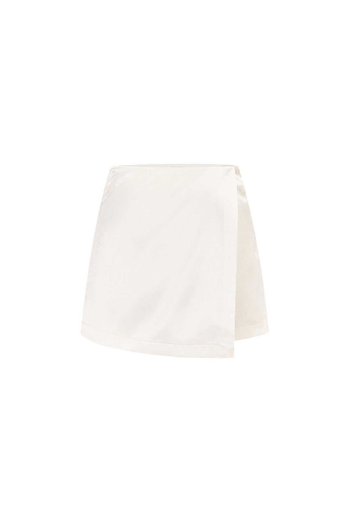 Crème rokbroek van geweven polyester met A-lijn silhouet