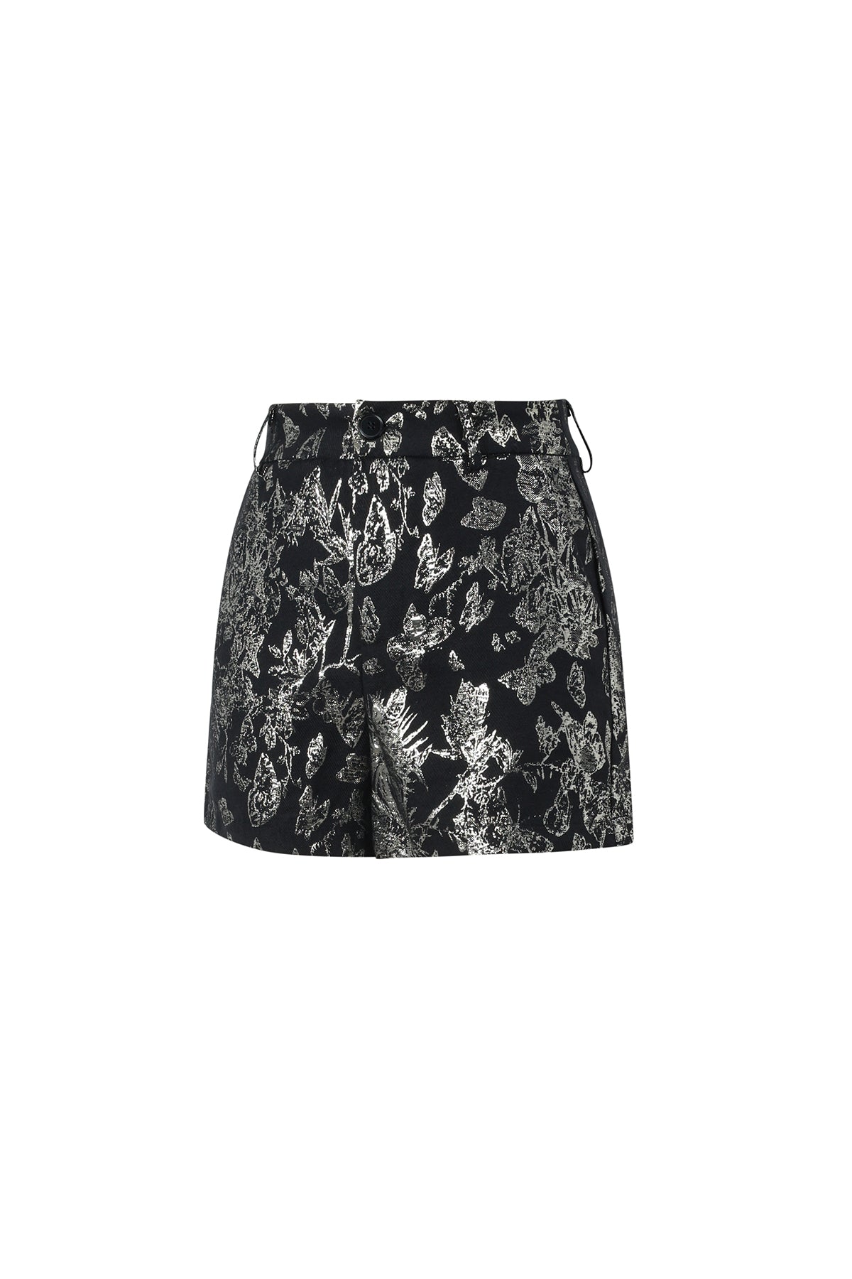 Woven Polyester Fiber Women's Shorts Elegant Floral Print