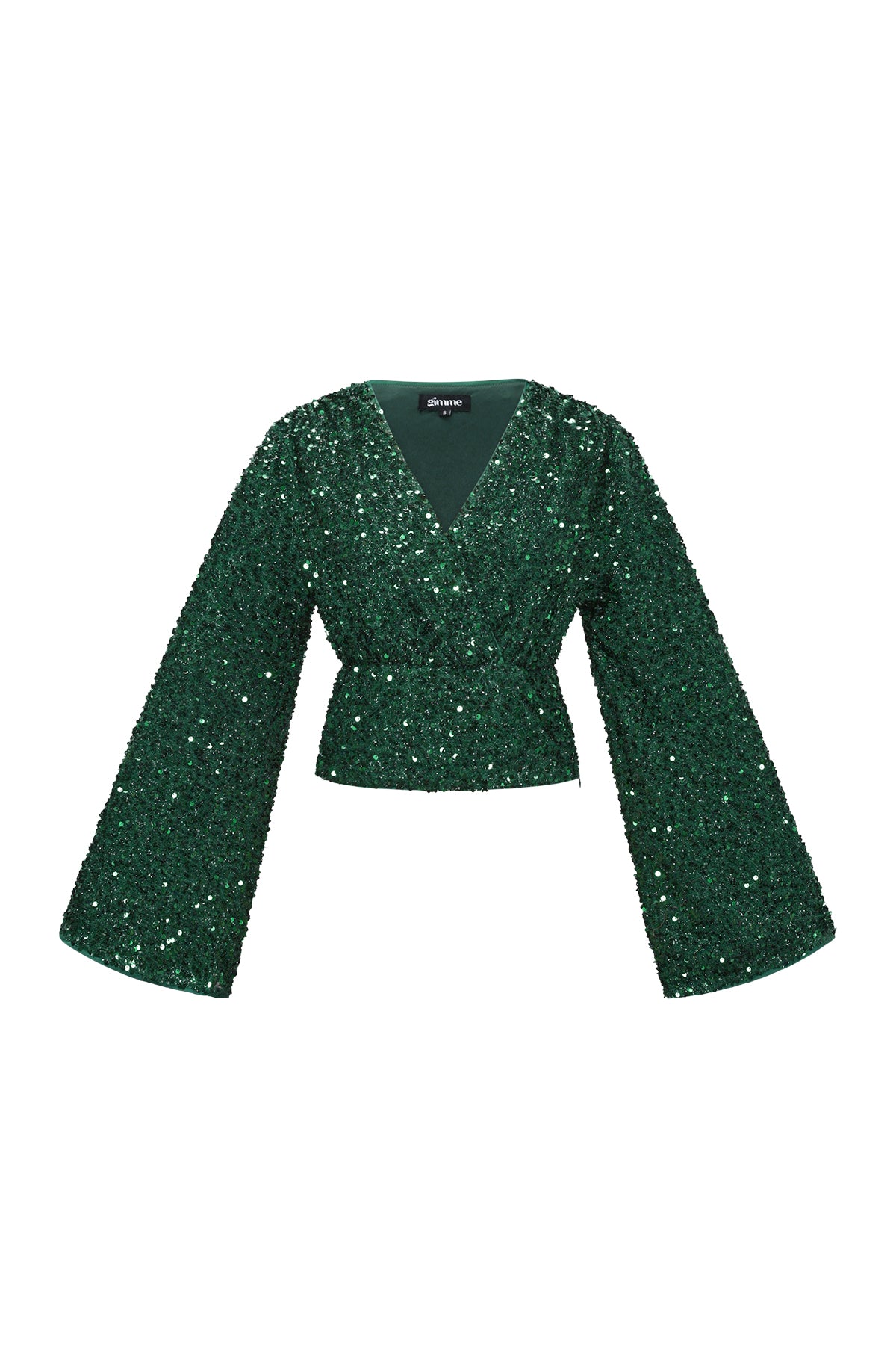 Woven Polyester Fiber Women's Long Sleeve Tops 2-piece Set Sequins