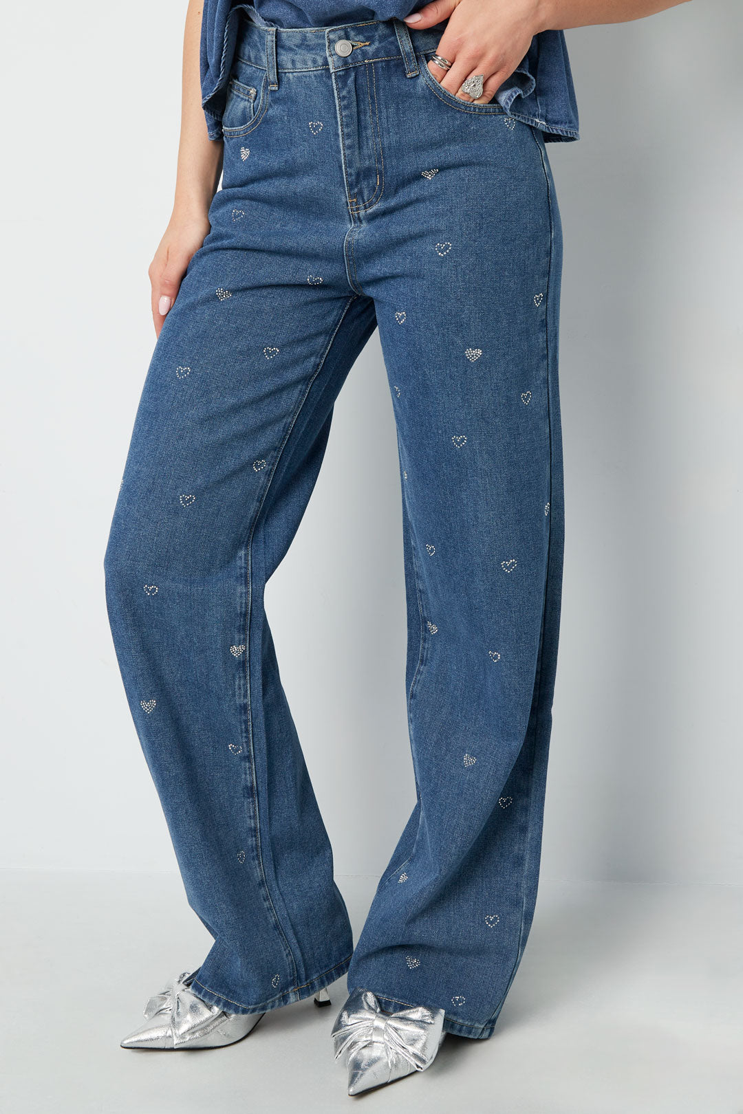 The Heart Embroidered Jeans SERAMODE