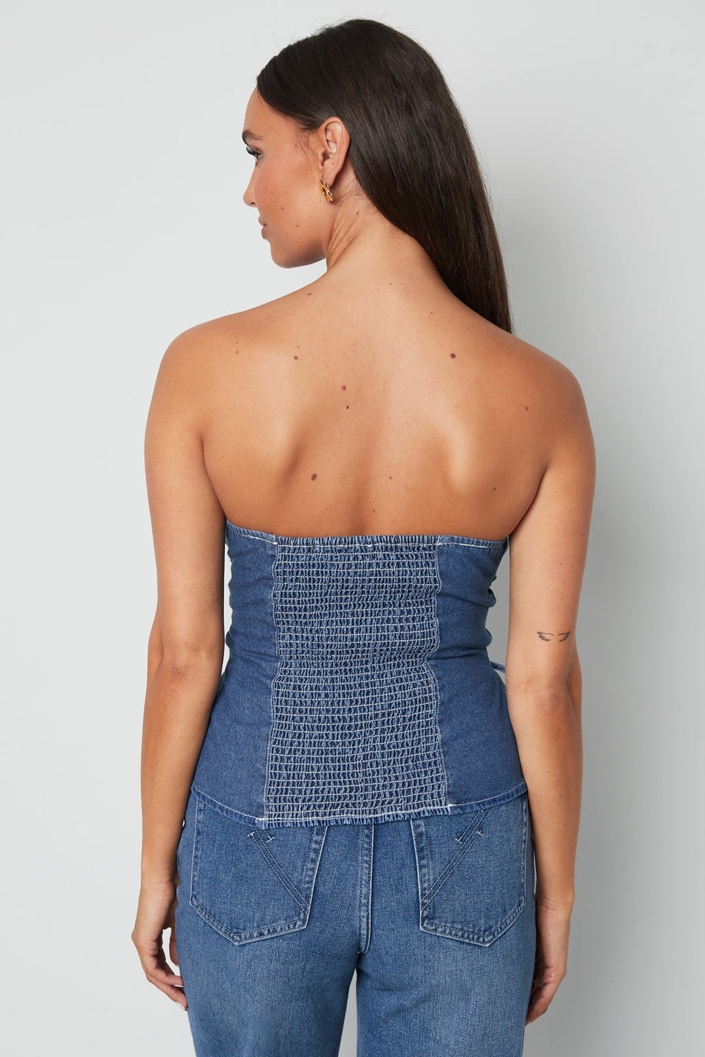 The Denim Strapless Top SERAMODE
