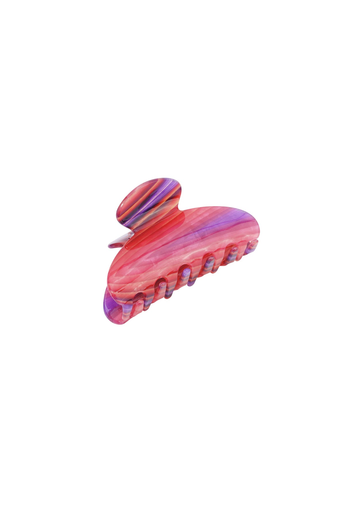 Roze acryl haarklem met marmer patroon in roze en paarse tinten