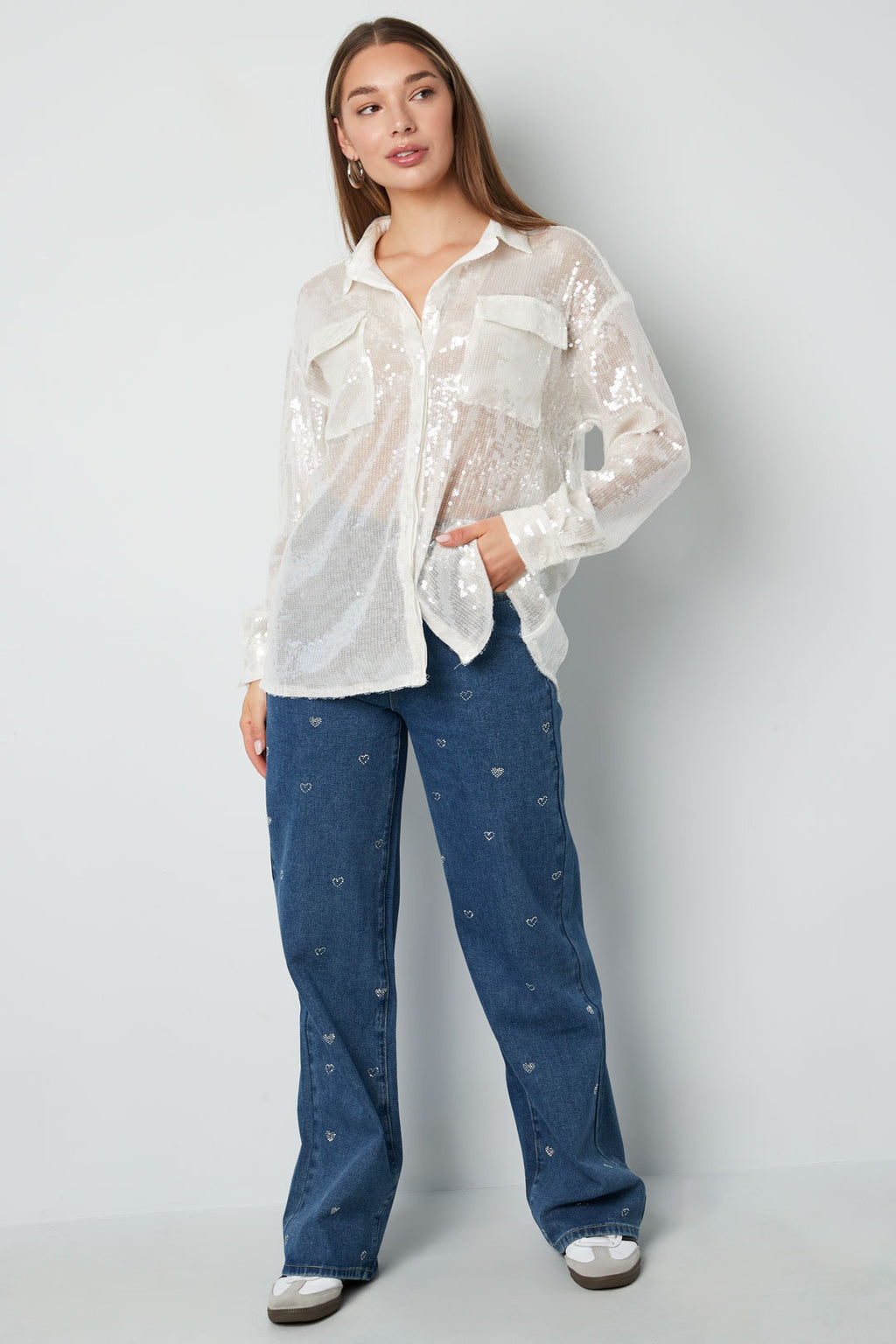 The Heart Embroidered Jeans SERAMODE