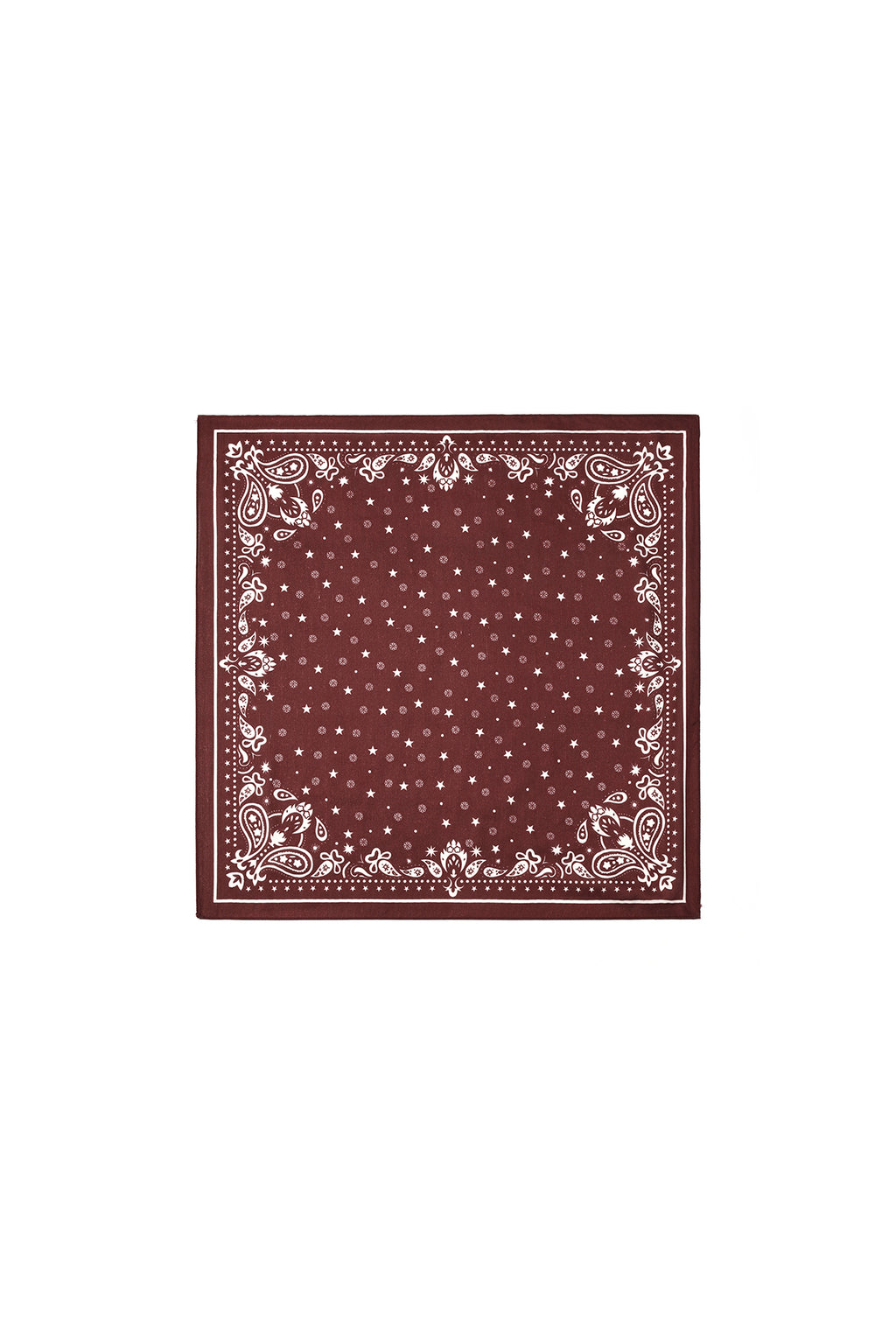 Bordeaux paisley print sjaal van polyester met witte accenten
