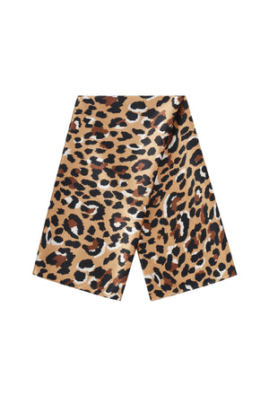 Beige sjaal met leopard print van polyester