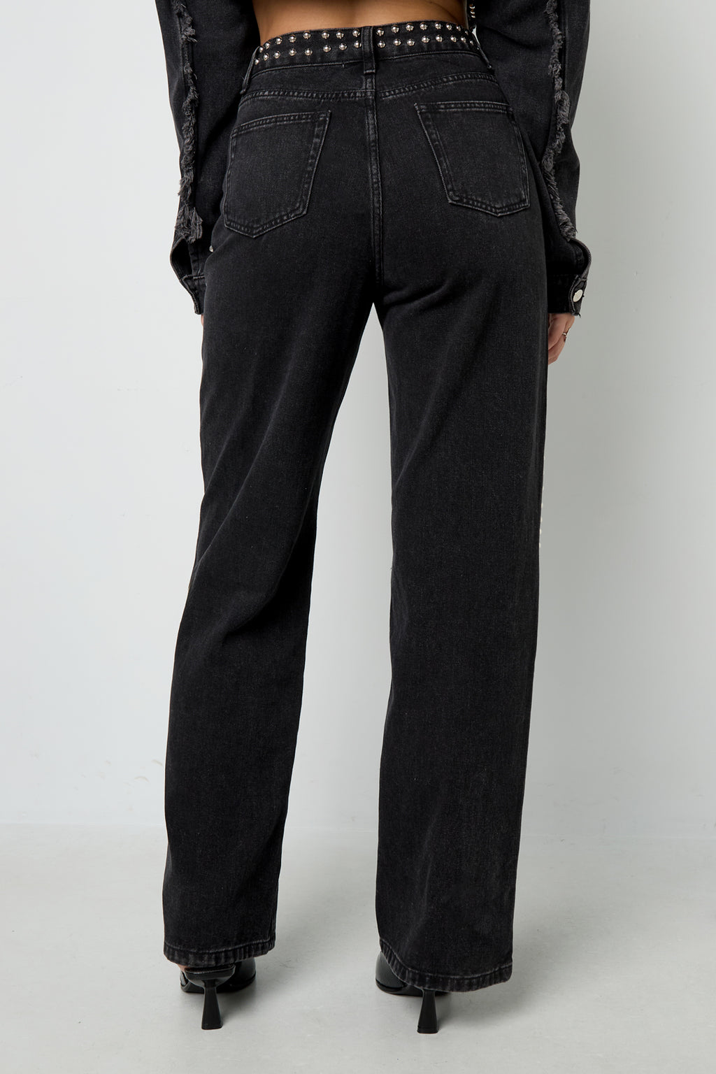 Woven Cotton Women's Straight Leg Pants Street Solid Color