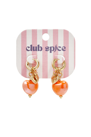 Earrings with heart pendants