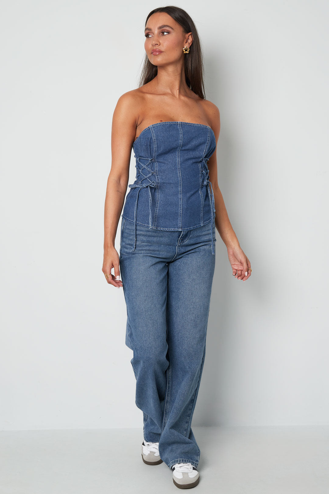 The Denim Strapless Top SERAMODE