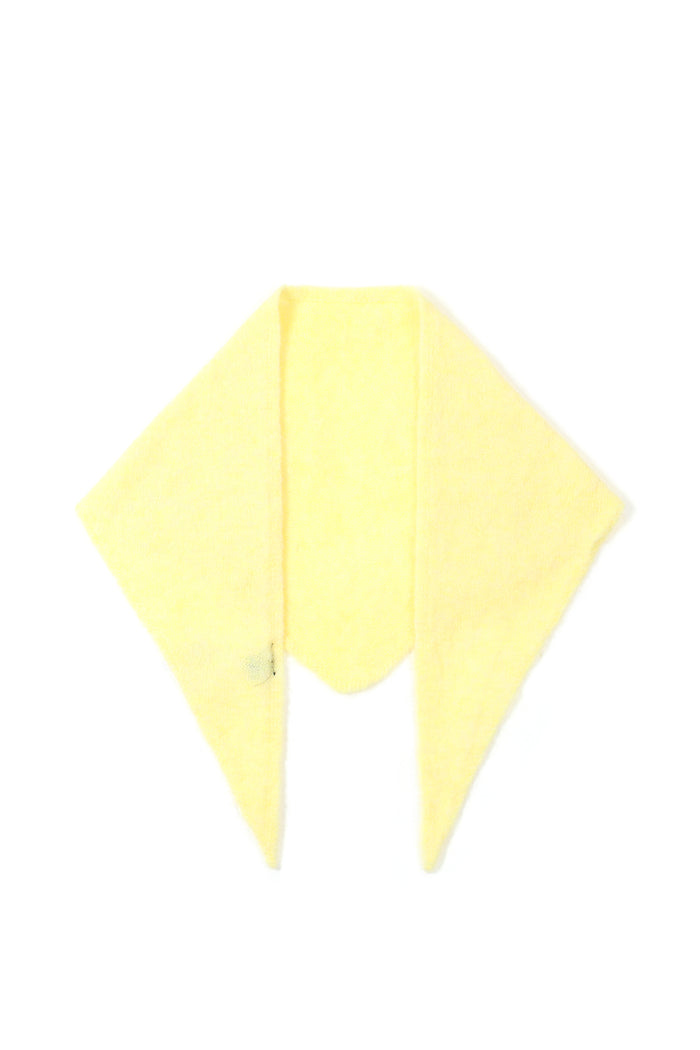 Gele driehoekige sjaal van polyester met zachte textuur
