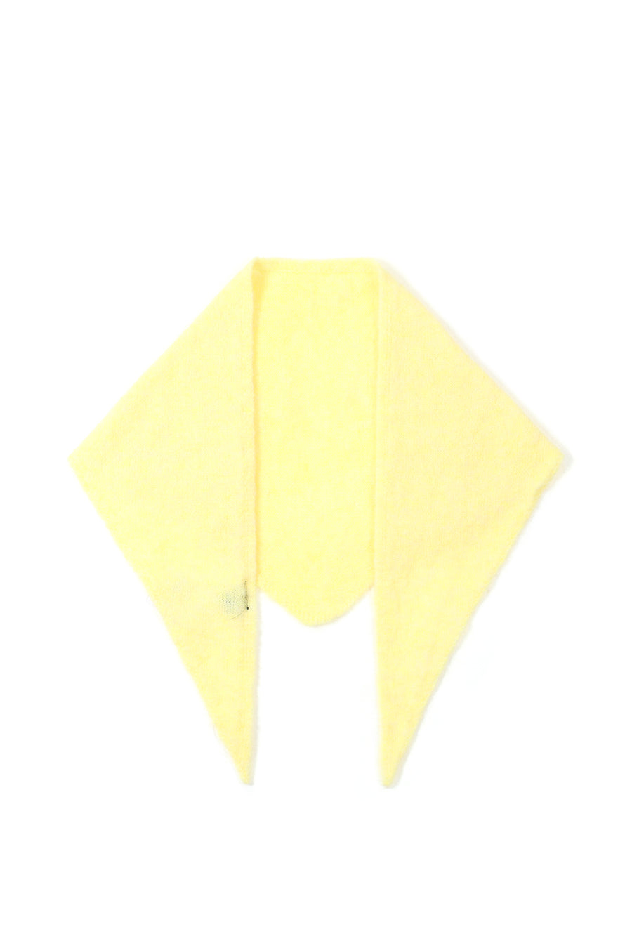 Gele driehoekige sjaal van polyester met zachte textuur