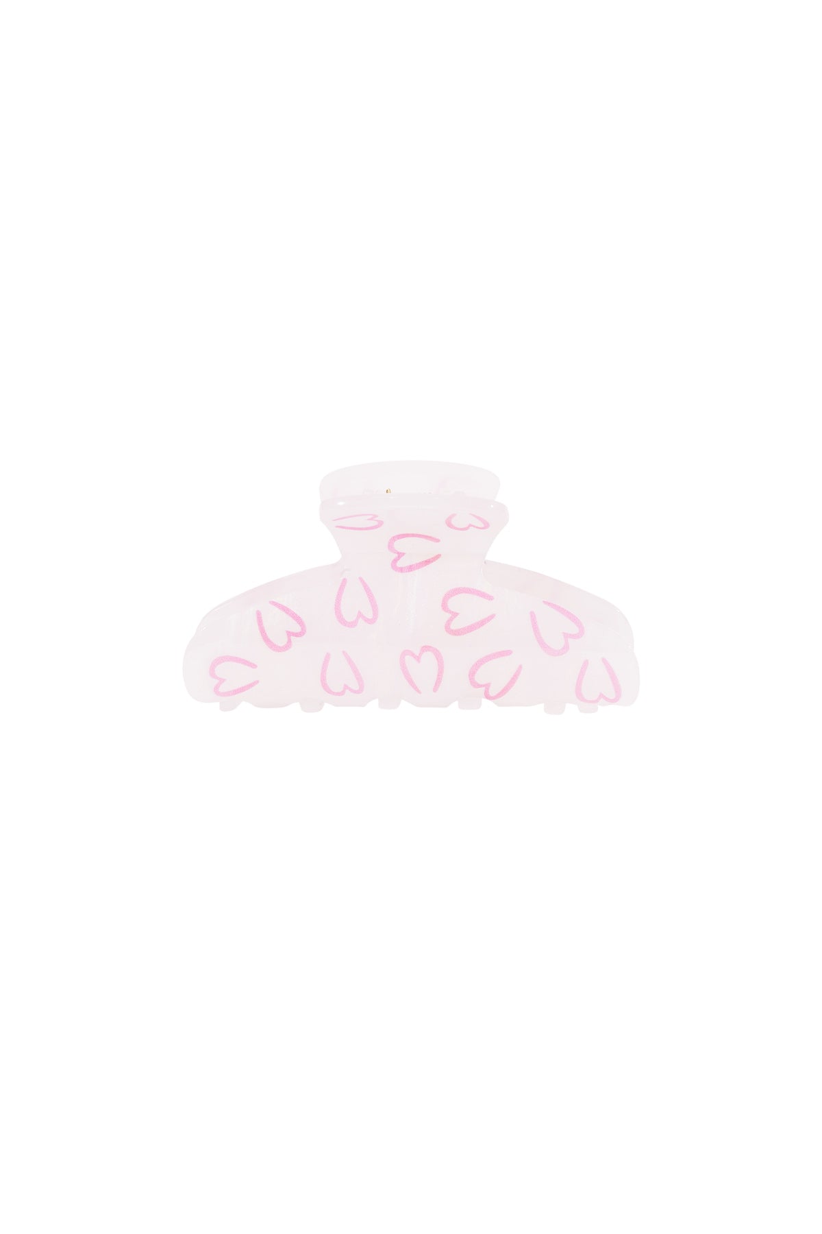 Hair clip with mini hearts