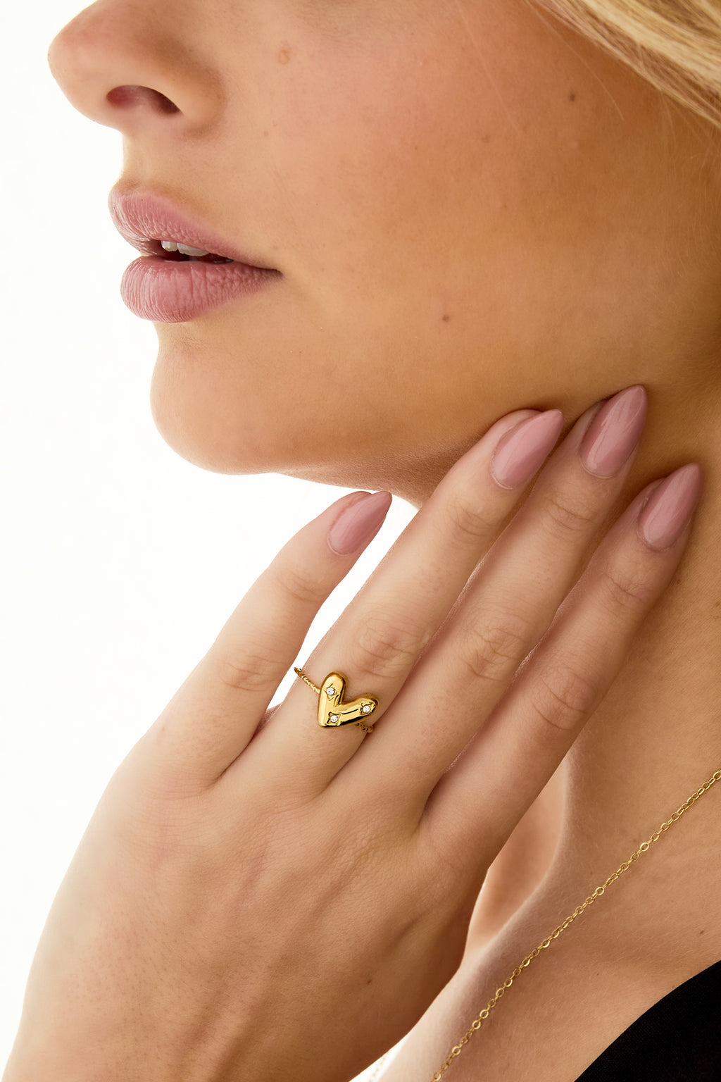 Stainless Steel Statement Rings Heart Casual Daily Simple Series Women's jewelry